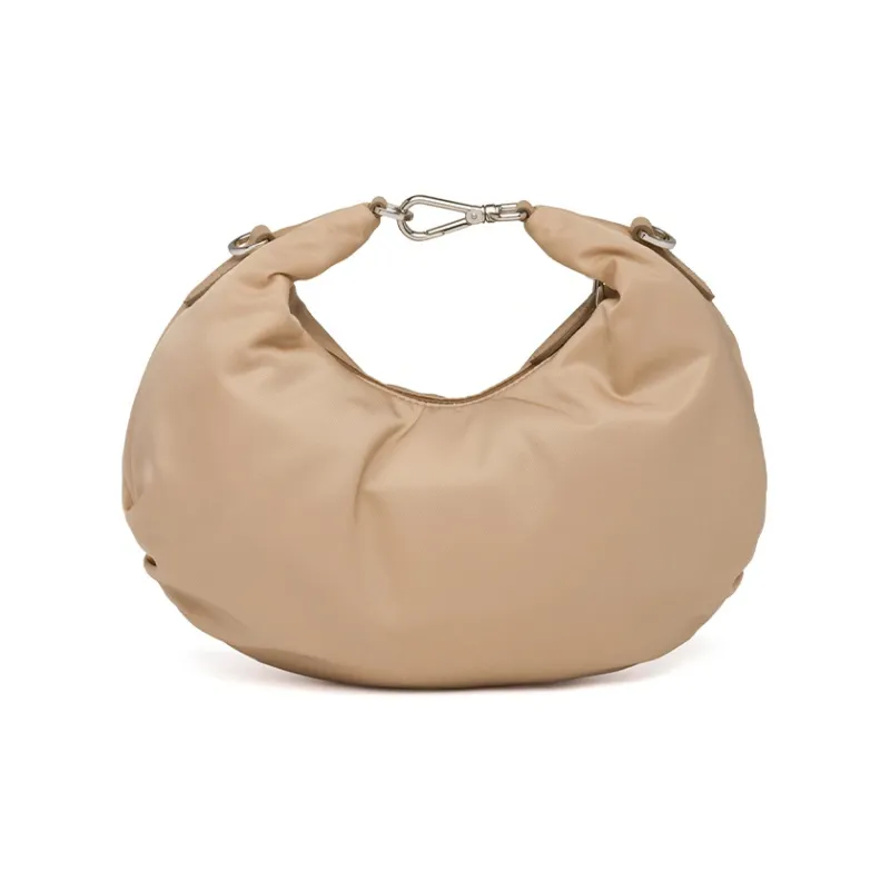 PRADA Nylon Fabric Crossbody Handbag Women's Cameo Brown Beige-2