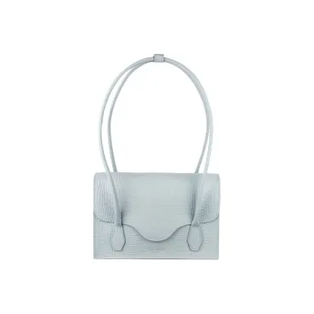 YESE STUDIO Elizabeth Series Cow Leather One Shoulder Underarm Handbag Large Size Women's Ice Blue