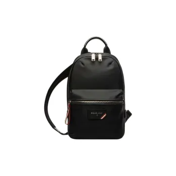 BALLY Fabric With Nylon Crossbody Bag, Shoulder Bag Regular Unisex Black