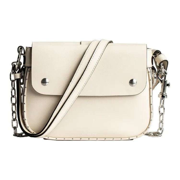 Zadig & Voltaire Smooth Calf Leather Shoulder Bag Crossbody Bag Women's White-2