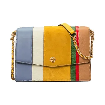 TORY BURCH Robinson Cow Leather Crossbody Bag Chain Shoulder Bag Women's Yellow