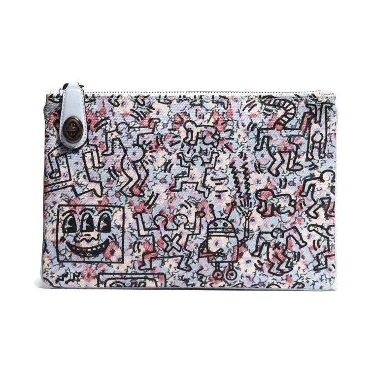 Keith Haring X COACH Turnlock Clutches-0