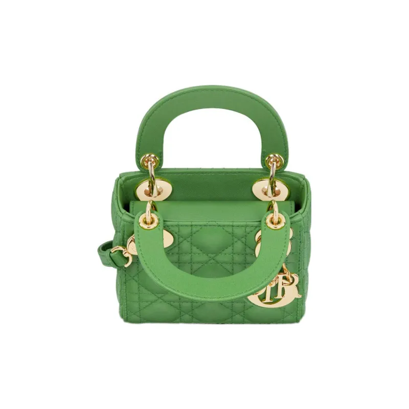 DIOR Lady Dior Sheepskin Lady Dior Bag, Shoulder Bag, Crossbody Bag, Handbag Extra Mini Women's Green-2