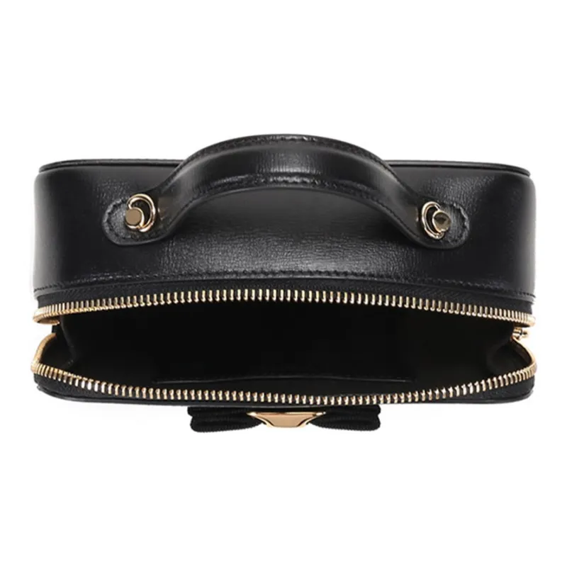 FERRAGAMO Cow Leather Shoulder Bag, Crossbody Bag, Handbag Mini Women's Black-5