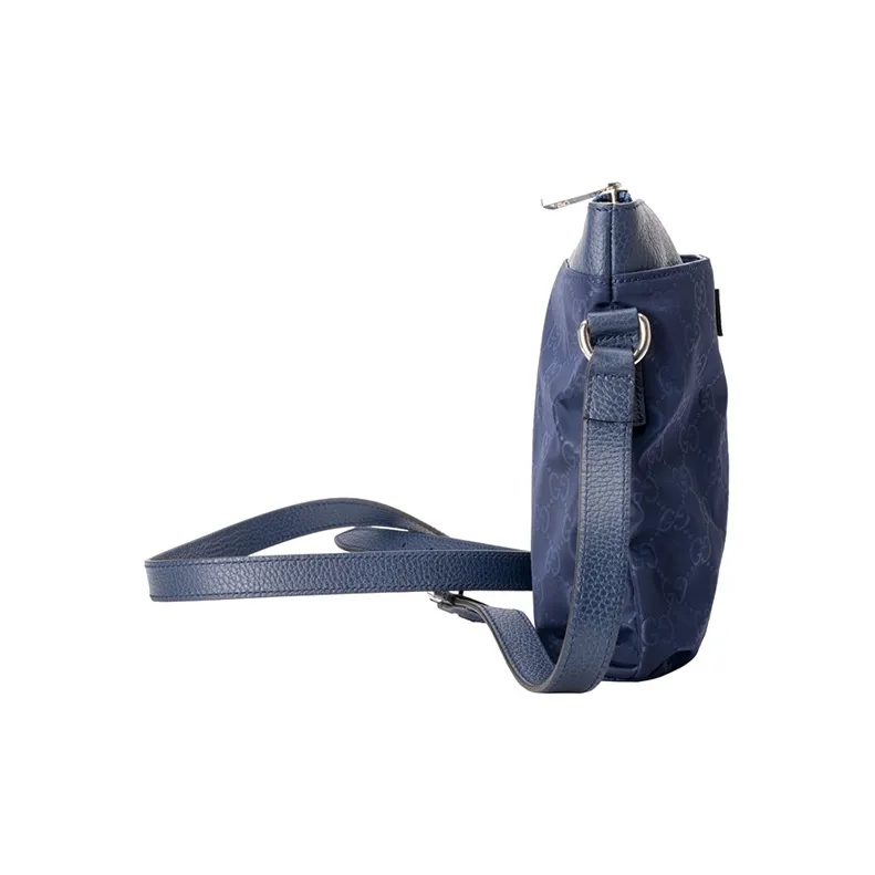 GUCCI Nylon With Leather Messenger Bag Shoulder Bag Crossbody Bag Regular Men's Blue-2