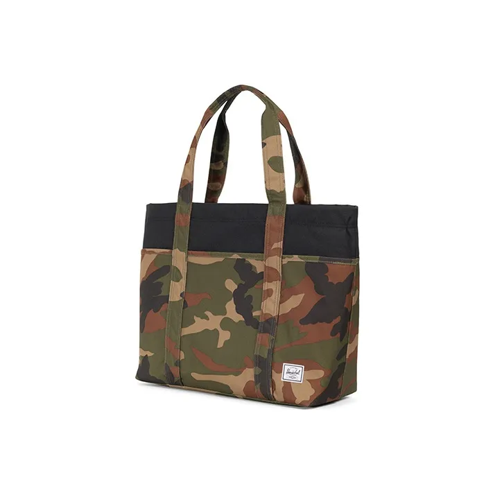 Herschel Polyester Tote Bag Shopping Bag Travel Bag Handbag Regular Unisex Forest Green Camouflage-1