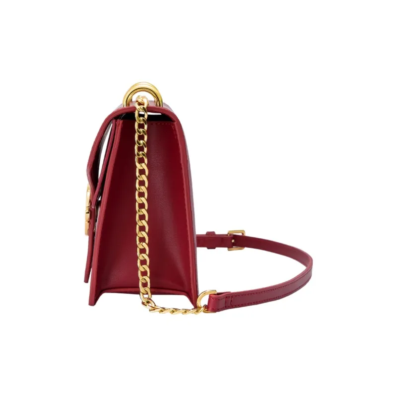 JONBAG Synthetic Leather Shoulder Bag Medium Size Women's Red-3