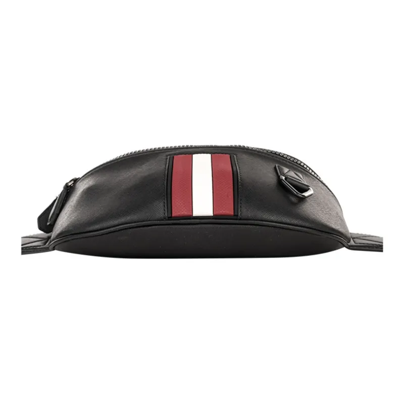 BALLY Cow Leather Sling Bag, Fanny Pack Regular Men's Black-4
