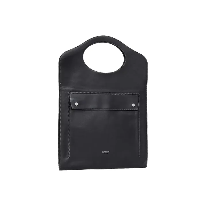 Burberry Pocket Bag Nylon Thread Small Leather Tote Portable Crossbody Bag Shoulder Bag Women's Black-3