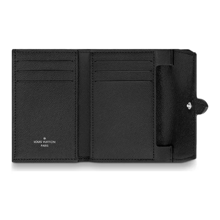 LOUIS VUITTON Monogram Pastel Noir Canvas Cross Card Holder-2