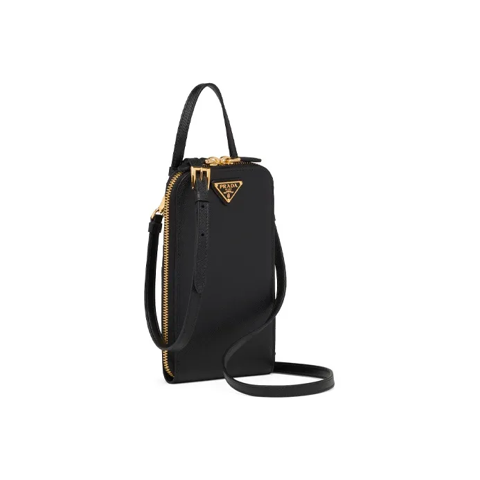 PRADA Leather Shoulder Bag, Crossbody Bag, Handbag Mini Women's Black-1