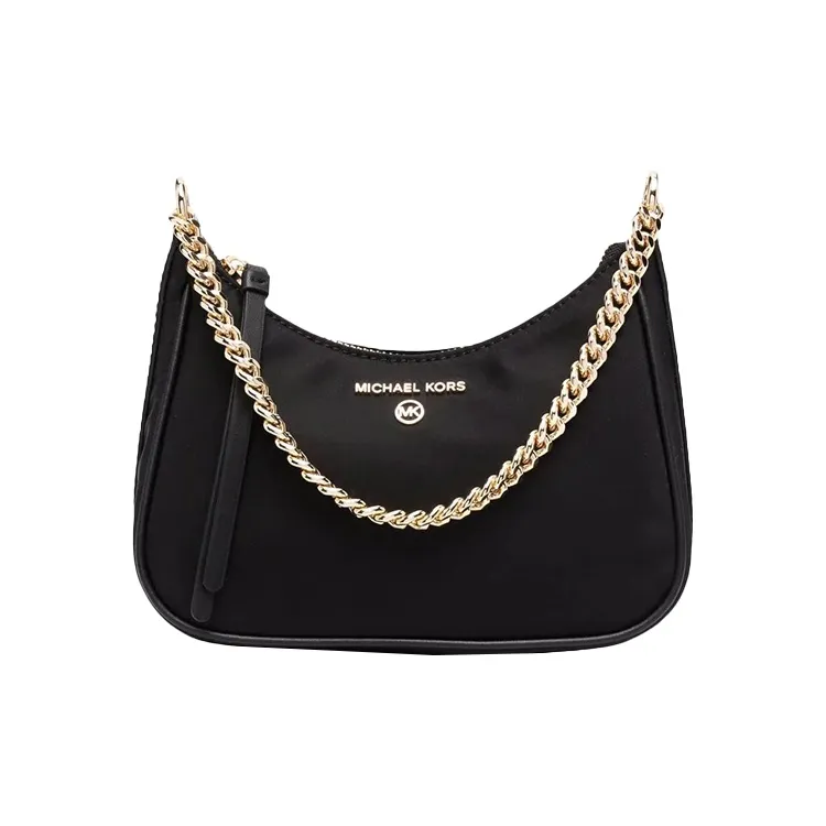 MICHAEL KORS Jet Set Charm Leather Trim Shoulder Bag, Handbag Trumpets Women's Black-0