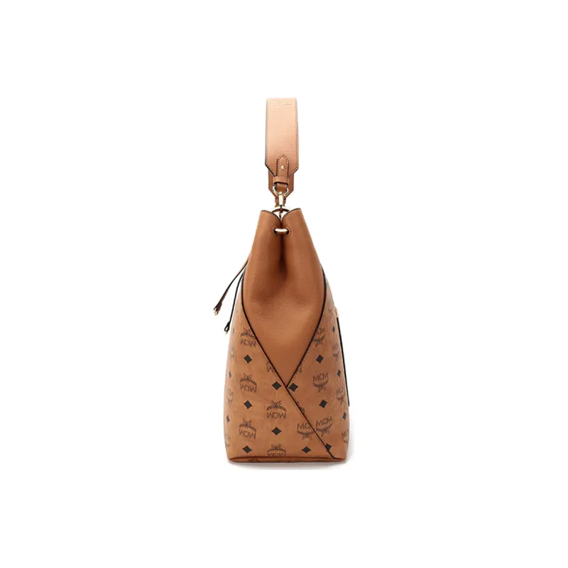 MCM Klara Hobo Large Visetos Cognac-2
