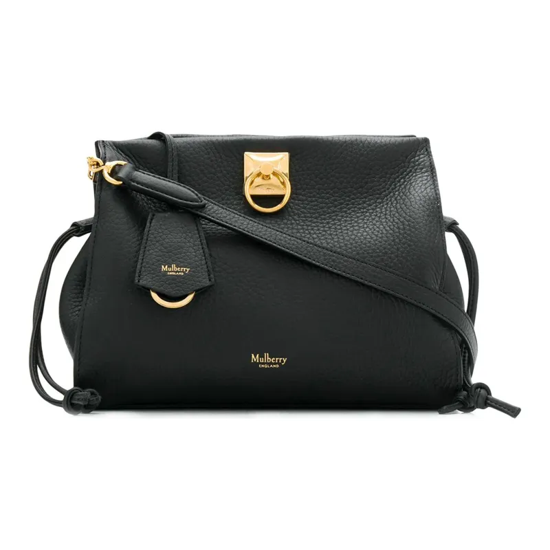 Mulberry Coarse Grain Leather One Shoulder Handbag Regular Women's Black-1