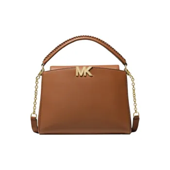 MICHAEL KORS Karlie Artificial Leather Crossbody Bag, One Shoulder Handbag Medium Size Women's Brown
