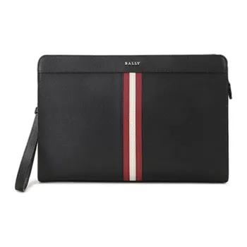 BALLY Leather Clutch Men's Black