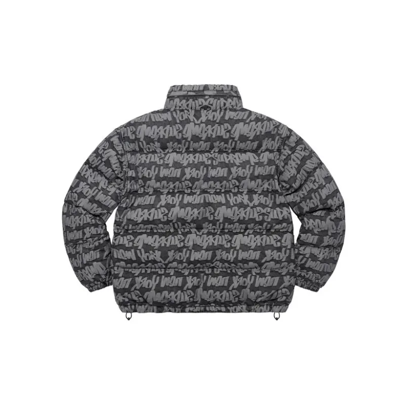 Supreme Fat Tip Jacquard Denim Puffer Jacket-2