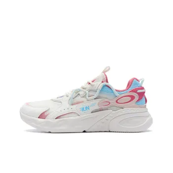 361° Dragon Eyes Running Shoes Women's Low Top Feather White/Light Blue
