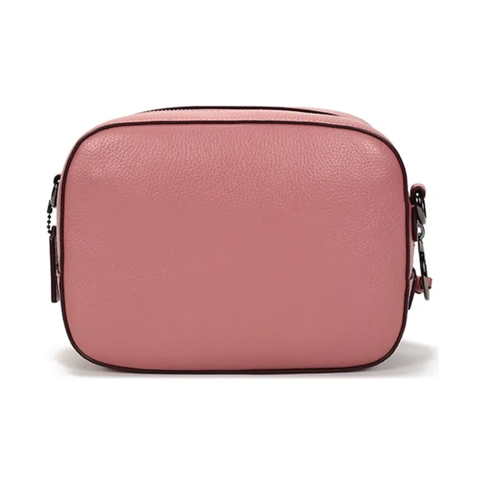 COACH Camera Polished Grained Leather Camera Bag Shoulder Bag Crossbody Bag Small Size Women's Vintage Pink-3