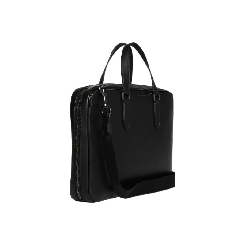 COACH Graham Cow Leather Laptop Bag, Crossbody Bag, Briefcase Large Size Men's Black-1