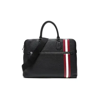 BALLY Leather Handbag, Shoulder Bag, Crossbody Bag, Briefcase Men's Black