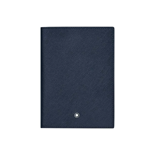 MONTBLANC MONTBLANC Leather Card Holder With Passport Clip Men's Dark Blue-0