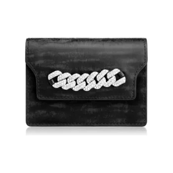 INJOYLIFE Cow Leather Wallet Coin Purse Card Holder Mini Women's Black