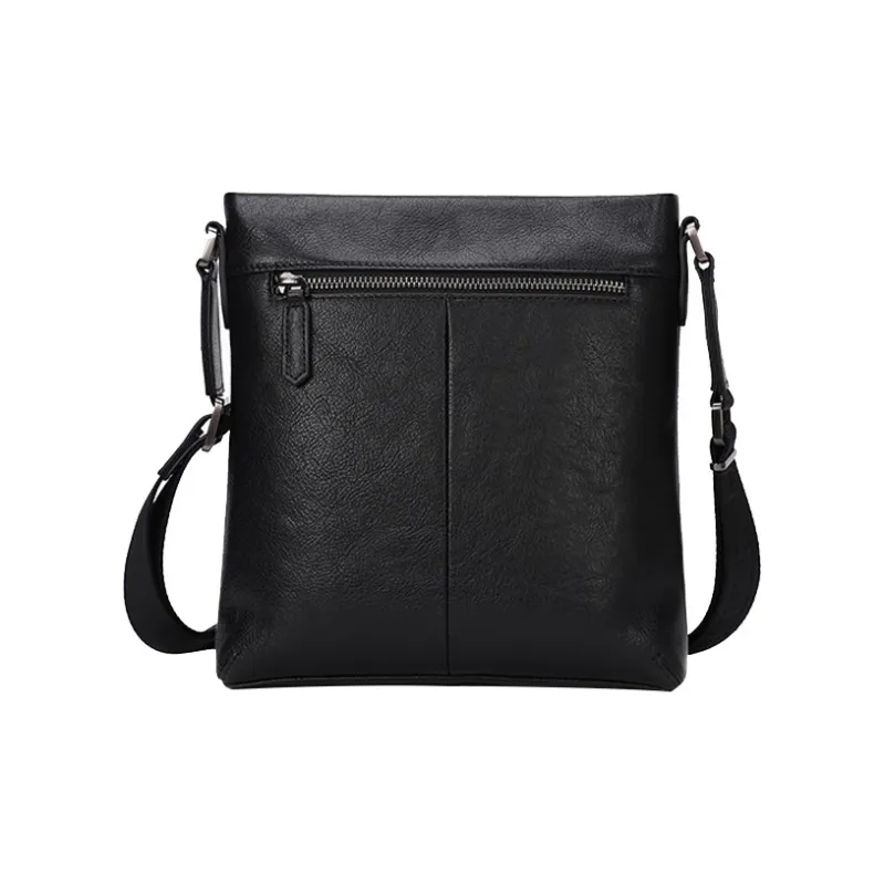 ELLE HOMME Top Grain Cow Leather Daylight Bag Shoulder Bag Crossbody Bag Regular Men's Black Blue-4