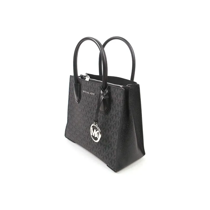 Michael Kors Mercer Signature Messenger Bag Medium Black-1