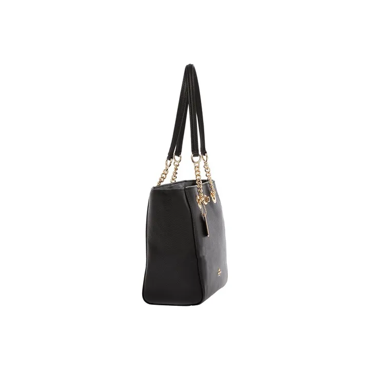 COACH Turnlock Tote Bag Shopping Bag Handbag Shoulder Bags Women's Black-2