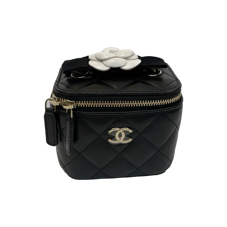 CHANEL Sheepskin Dressing Bag, Shoulder Bag, Crossbody Bag Women's Black-1