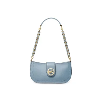 MICHAEL KORS Cow Leather Crescent Bag, Shoulder Bag Women's Blue