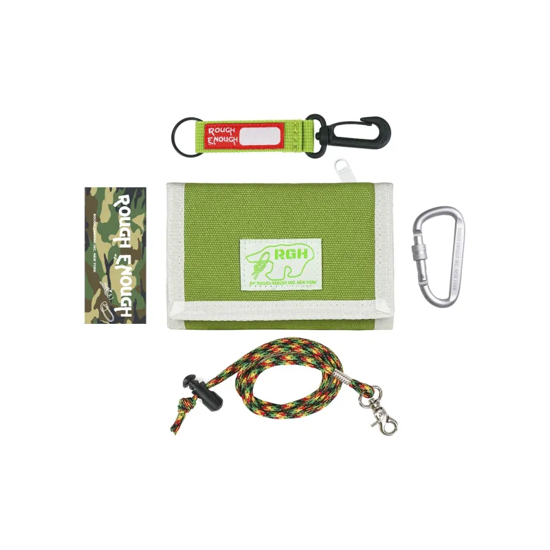 Rough Enough Canvas Coin Purses Wallets Unisex Green-0
