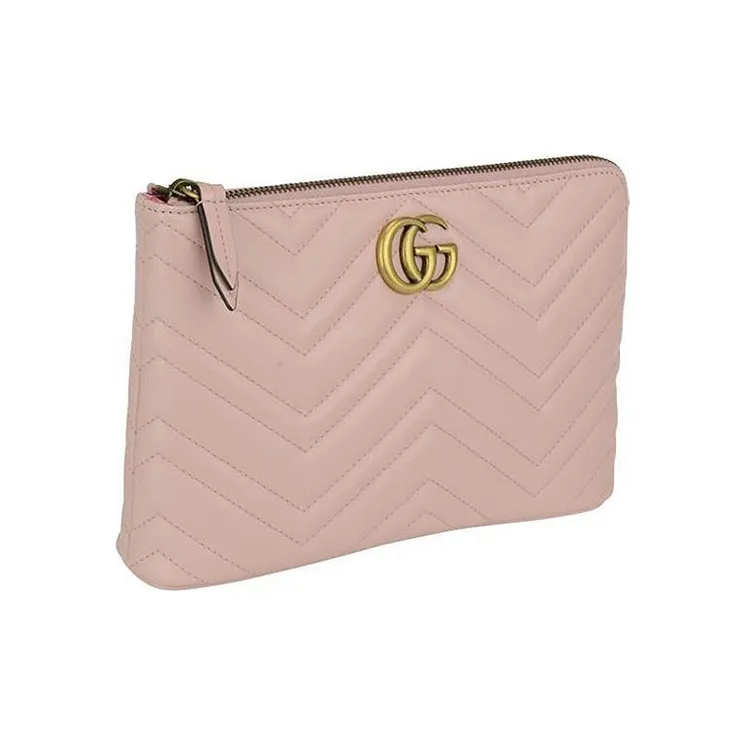 GUCCI Marmont Quilting Leather Clutch Regular Women's Pink Candy Color-1