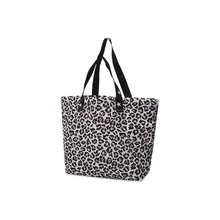 Converse Canvas Tote Bag, Shopping Bag, Canvas Bag, Handbag Regular Unisex Black White Zebra Print-1