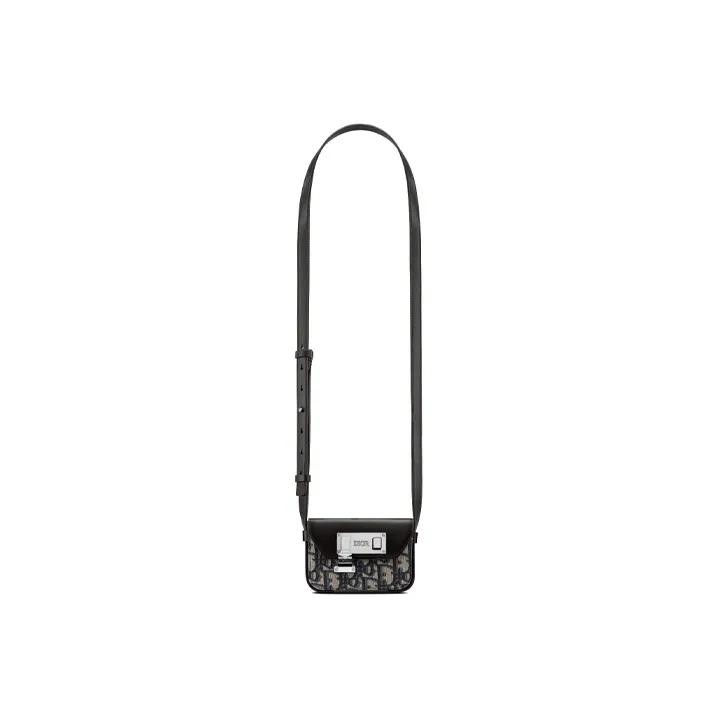DIOR Lock Smooth Cow Leather Handheld Shoulder Bag Crossbody Bag Extra Small Men's Beige/Black-3