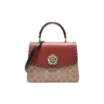 COACH Parker Leather Crossbody Bag, Handbag Trumpets Women's Tan