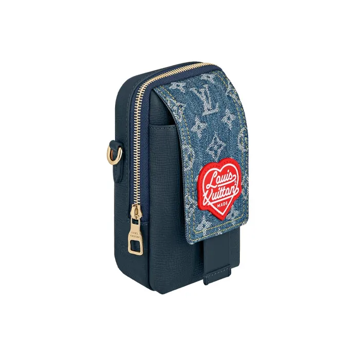 LOUIS VUITTON X Nigo Flap Double Phone Pouch Monogram Blue-1