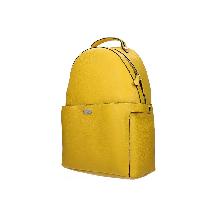 FENDI Leather With Fabric Backpack Unisex Yellow-1