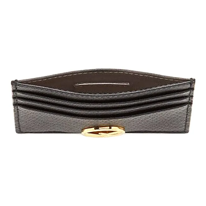 FENDI Calfskin Card Holder Card Holder Women's Black-3