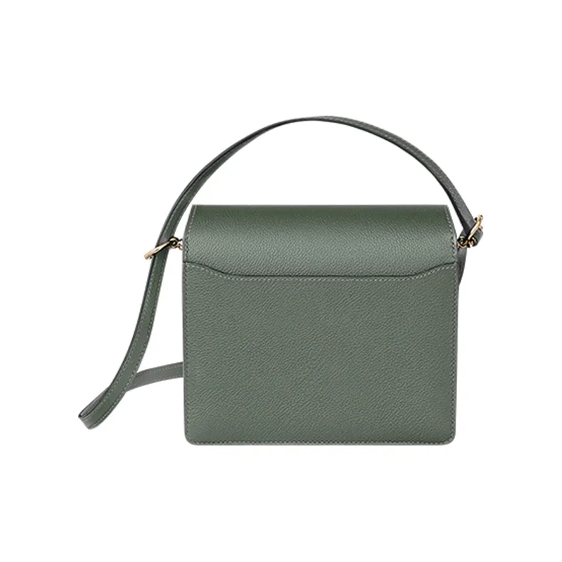 HERMES Evercolor Calfskin Pig Nose Bag Shoulder Bag Crossbody Bag Mini Women's Gray Green-1