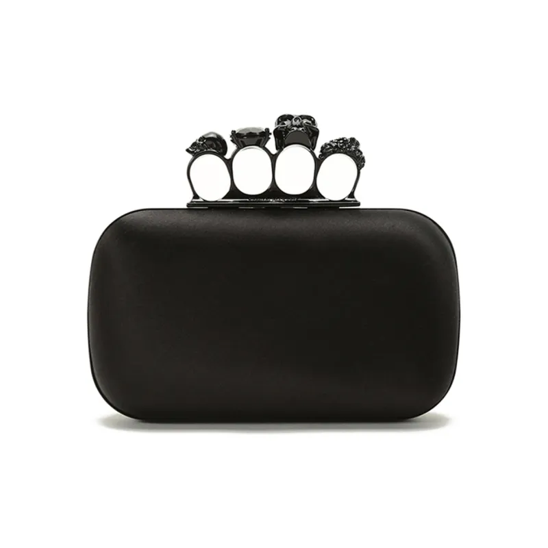 Alexander McQueen Fabric Clutch Women's Black-0