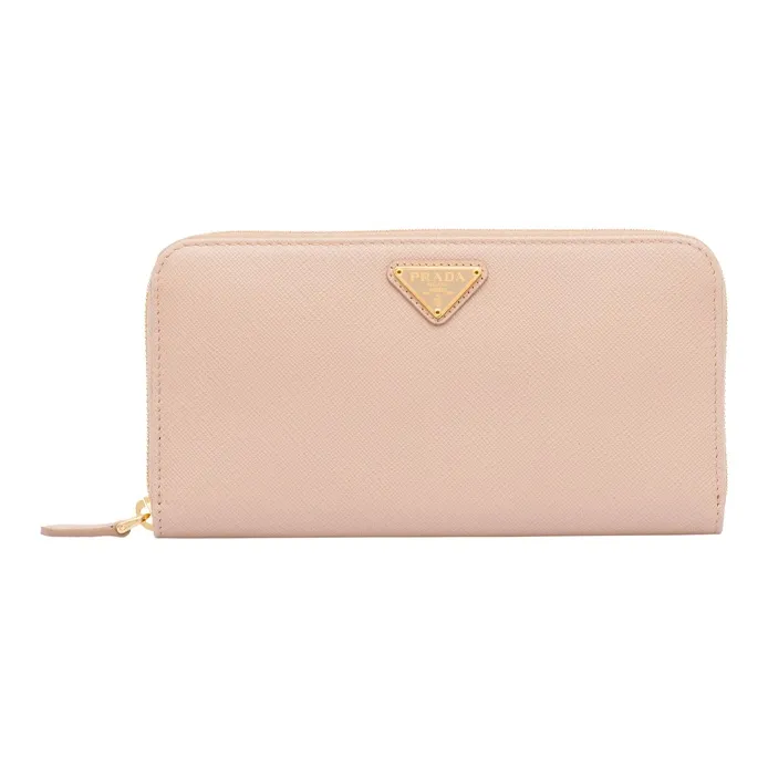 PRADA Leather Wallet Tubas Women's Nude Pink-0