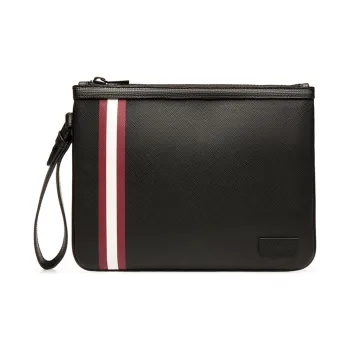 BALLY Canvas Coin Purse Commute Clutch Men's Black