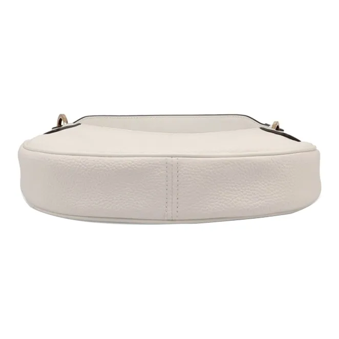 MICHAEL KORS MICHAEL KORS Handbag Collection Lillian Leather Crescent Moon Shoulder Bag Handbag Women's White-4