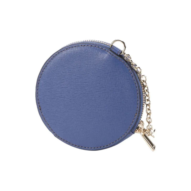 Furla Cow Leather Coin Purse Women's Blue-1