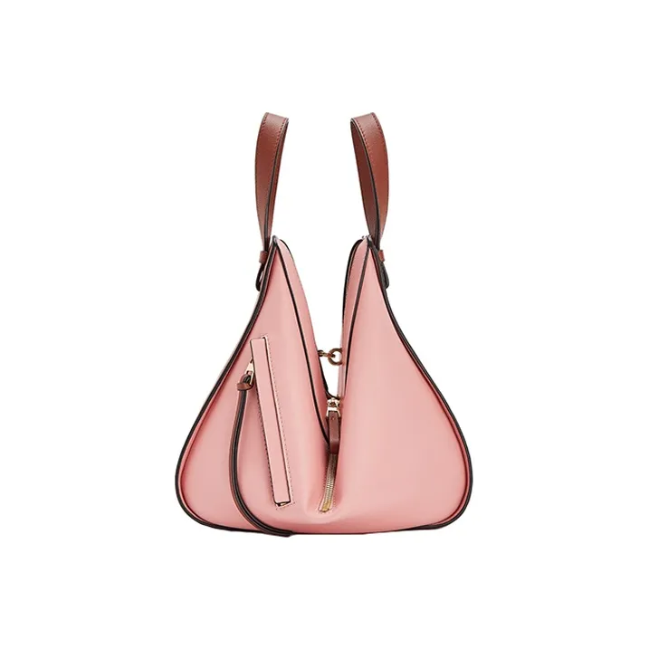 LOEWE Hammock Cow Leather Hammock Bag Shoulder Bag Crossbody Bag Handbag Women's Brown/Pink-1