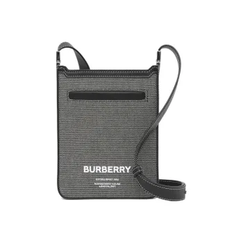 Burberry OlympiaHorseferry Cow Leather Tote Bag, Shopping Bag, Shoulder Bag, Crossbody Bag Mini Men's Black/Gray