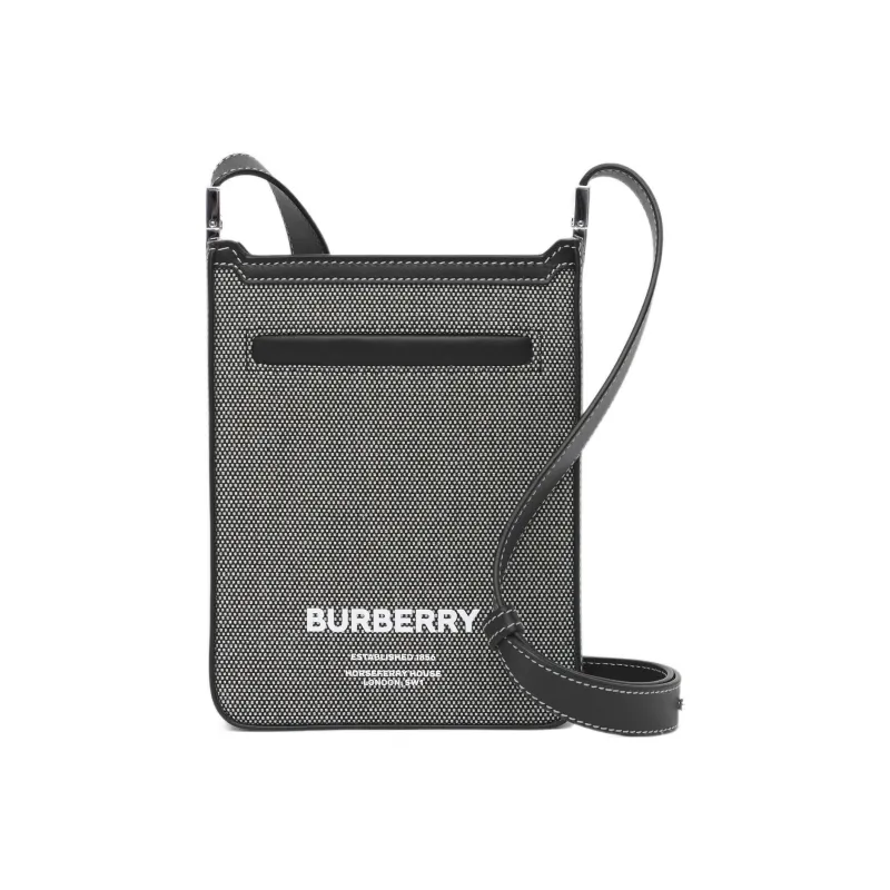 Burberry OlympiaHorseferry Cow Leather Tote Bag, Shopping Bag, Shoulder Bag, Crossbody Bag Mini Men's Black/Gray-0