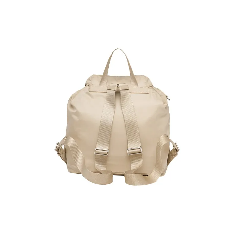 PRADA Cross Grain Leather, Nylon Backpack Women's Desert Beige-2